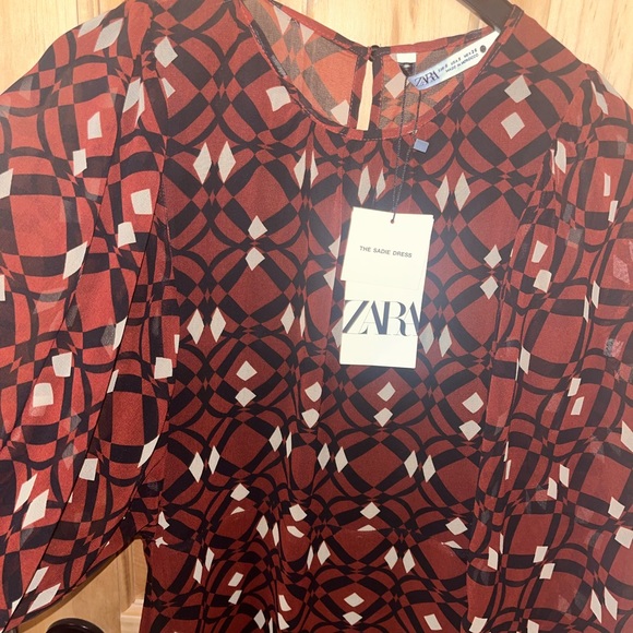 NWT Small  Zara patterned Zara dress with back zipper “The Sadie Dress” - Picture 5 of 8